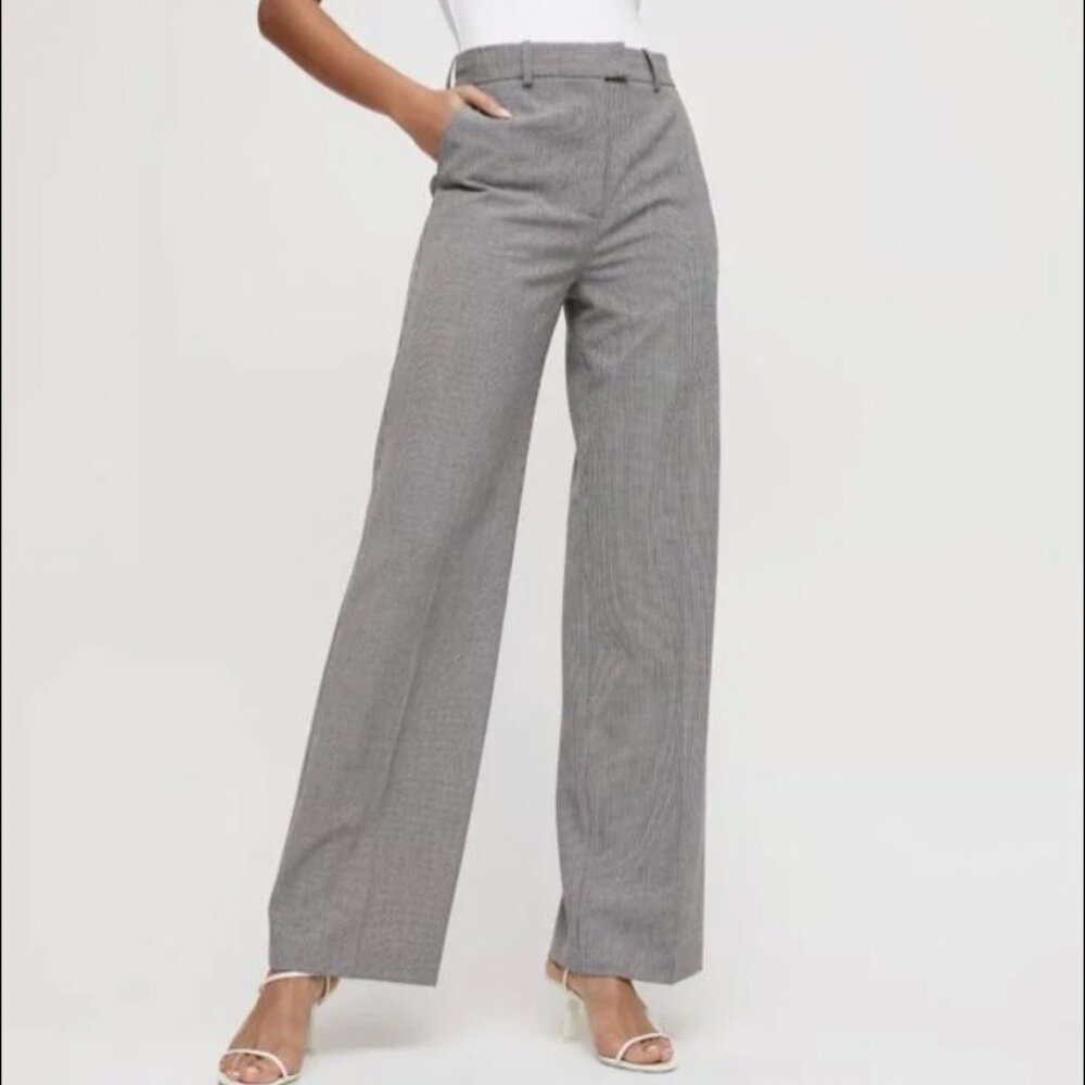 Aritzia Babaton Sadiki Pants Houndstooth Size 6 Like New. Save $85!!!